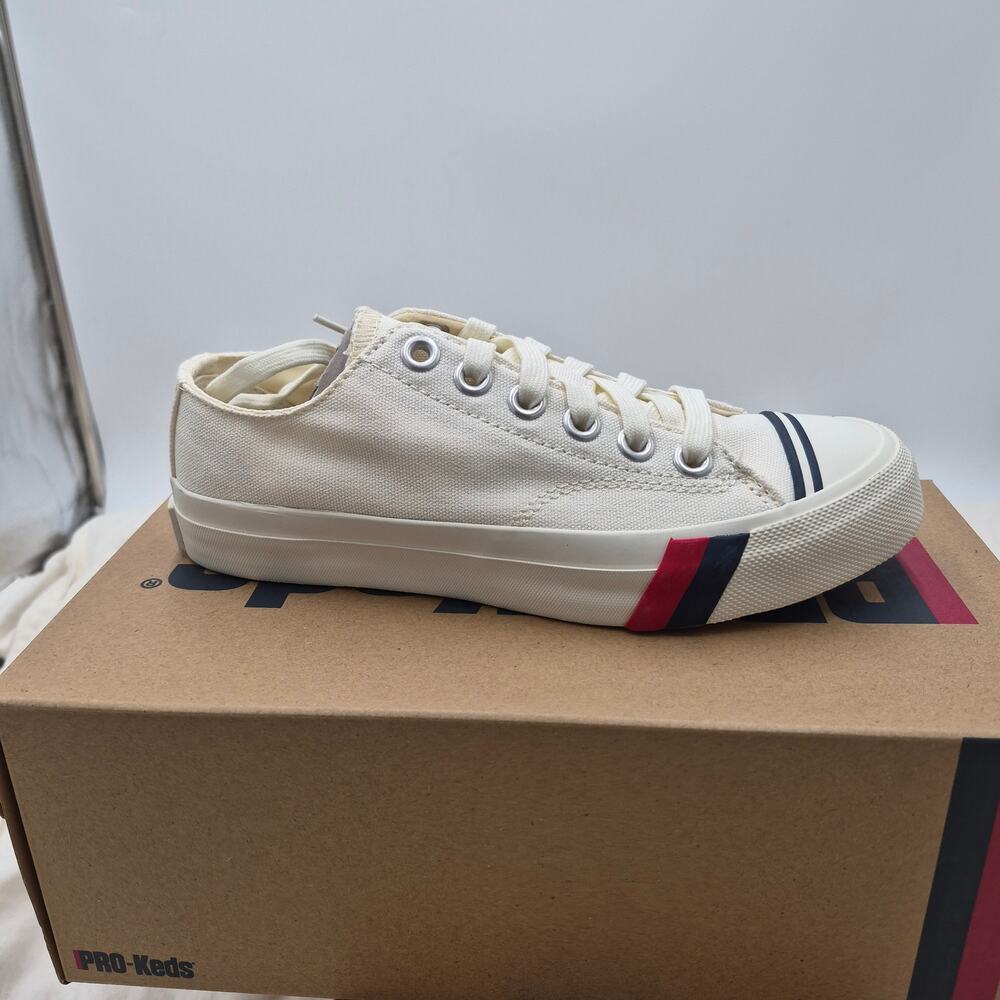 NEW Keds Royal Lo White sneakers upper Lace Up canvas upper size 4